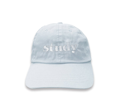 STUDY CAP (BABY BLUE WITH WHITE)