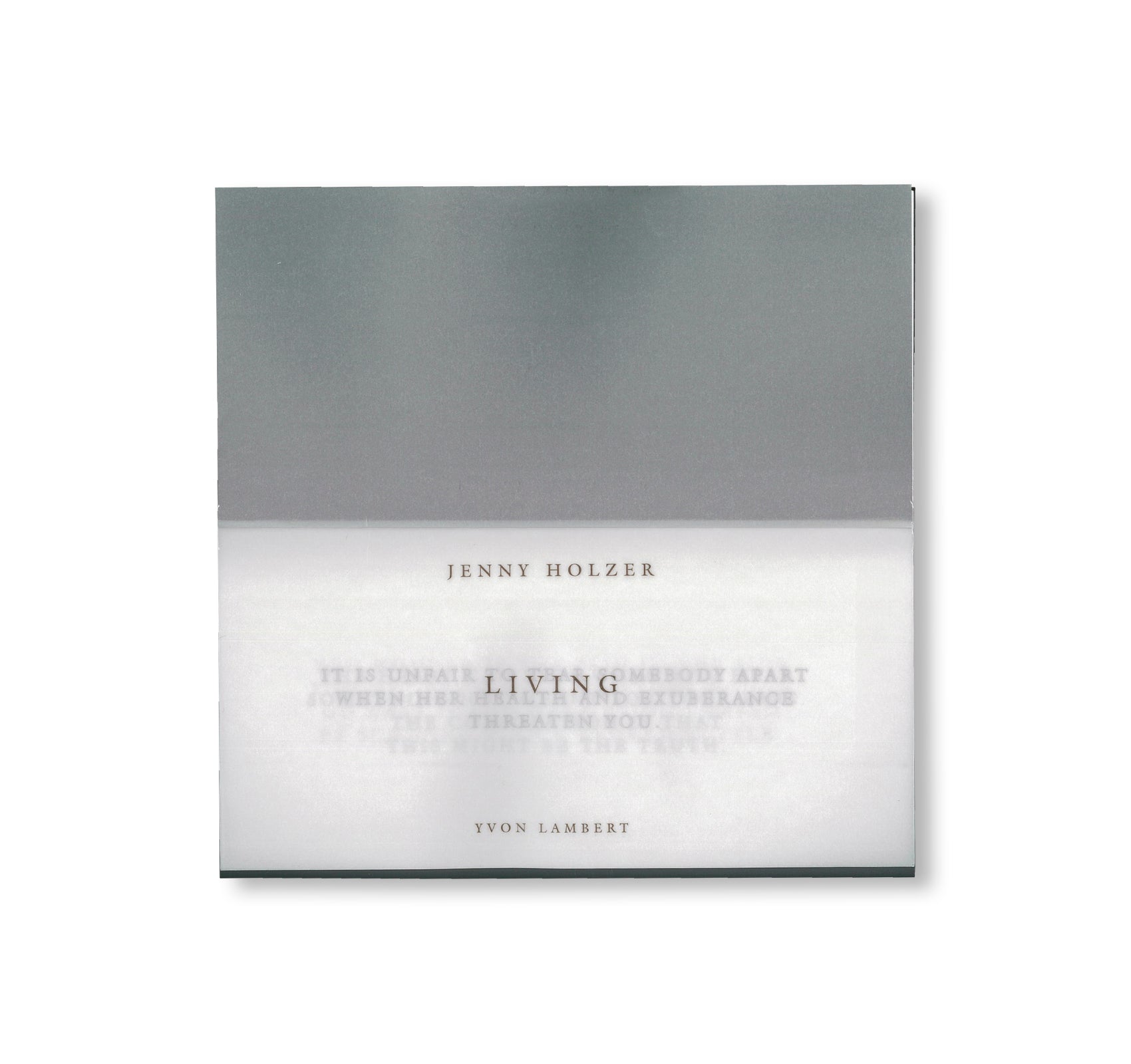 LIVING by Jenny Holzer [SECOND PRINTING]