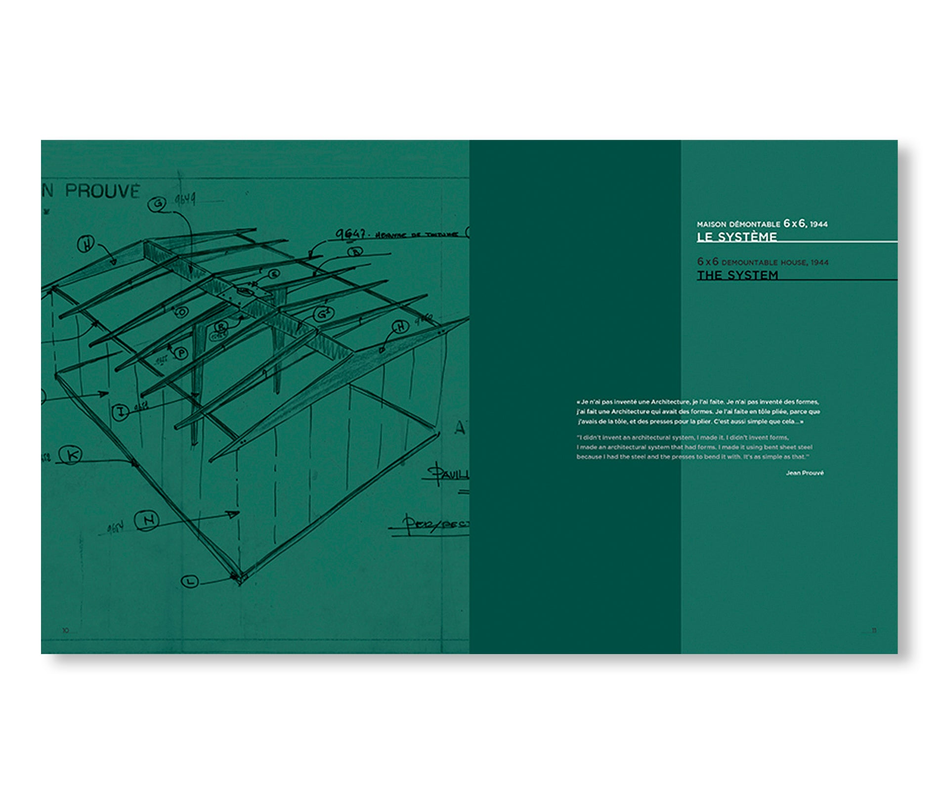 JEAN PROUVÉ 6x6 DEMOUNTABLE HOUSE, 1944 – VOL.1 by Jean Prouvé