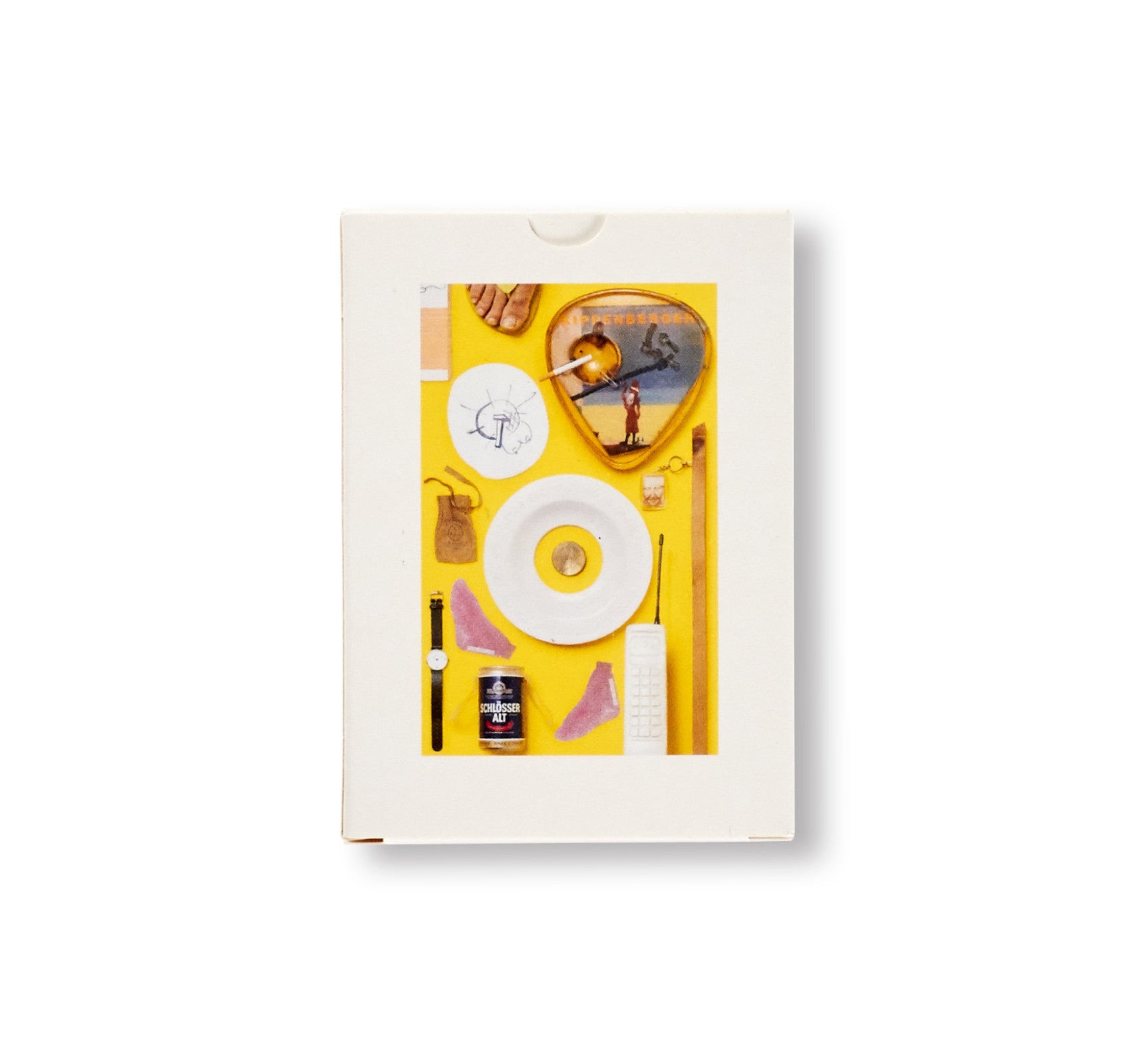 A COLLECTION OF NINE KIPPENBERGER EDITIONS, ONE BOETTI WATCH, A CIGARETTE AND YELLOW by Jonathan Monk