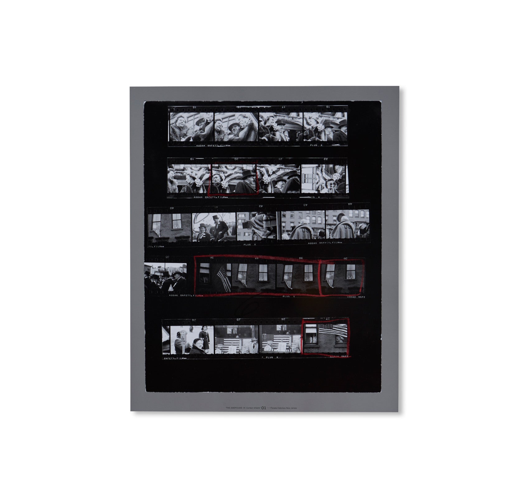 THE AMERICANS, 81 CONTACT SHEETS (FOLDING BOARD BOX) by Robert Frank