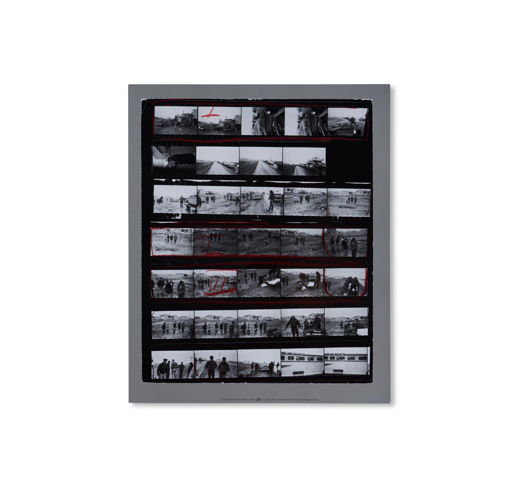 THE AMERICANS, 81 CONTACT SHEETS (FOLDING BOARD BOX) by Robert Frank