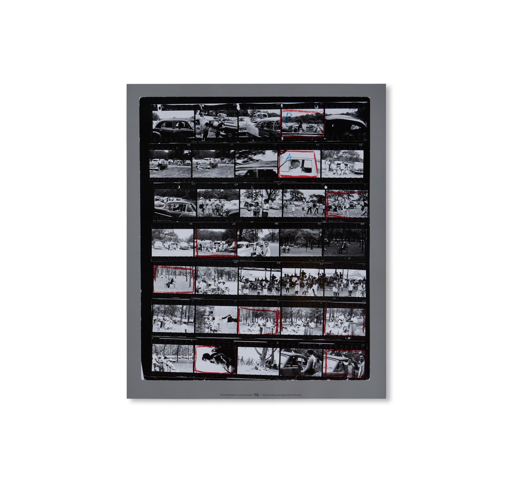 THE AMERICANS, 81 CONTACT SHEETS (FOLDING BOARD BOX) by Robert Frank