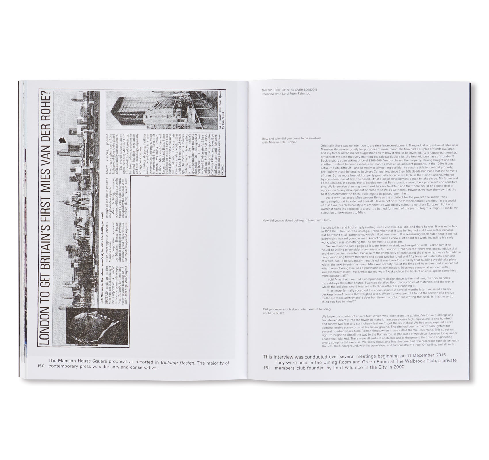 MIES IN LONDON by Mies van der Rohe [SOFTCOVER]