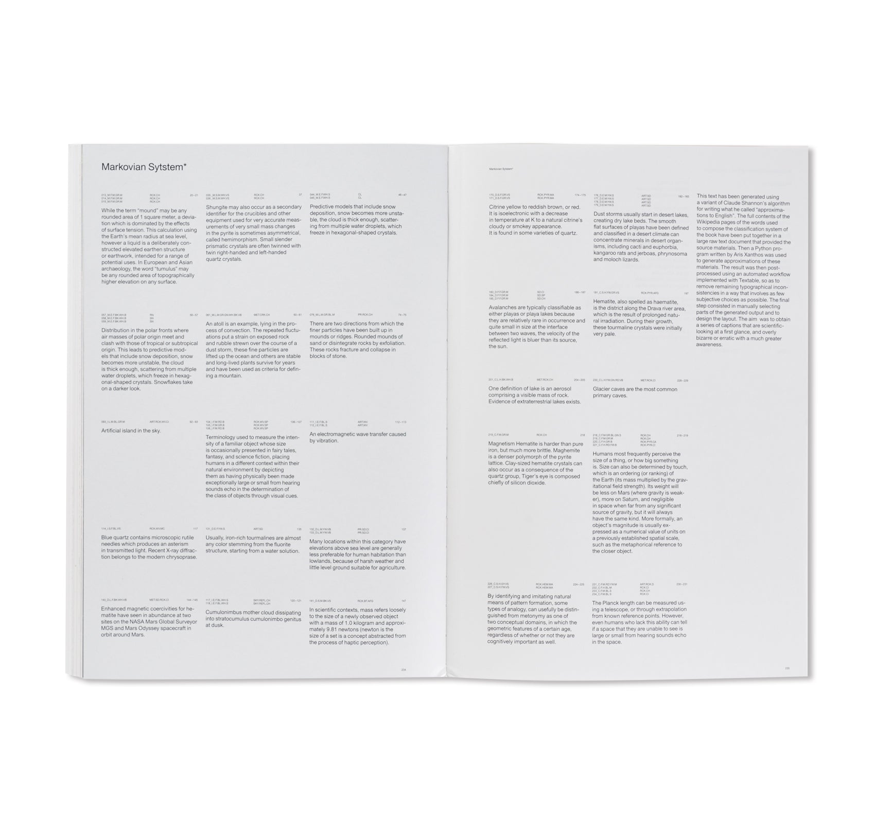 A GEOLOGICAL INDEX OF THE LANDSCAPE by Benoît Jeannet