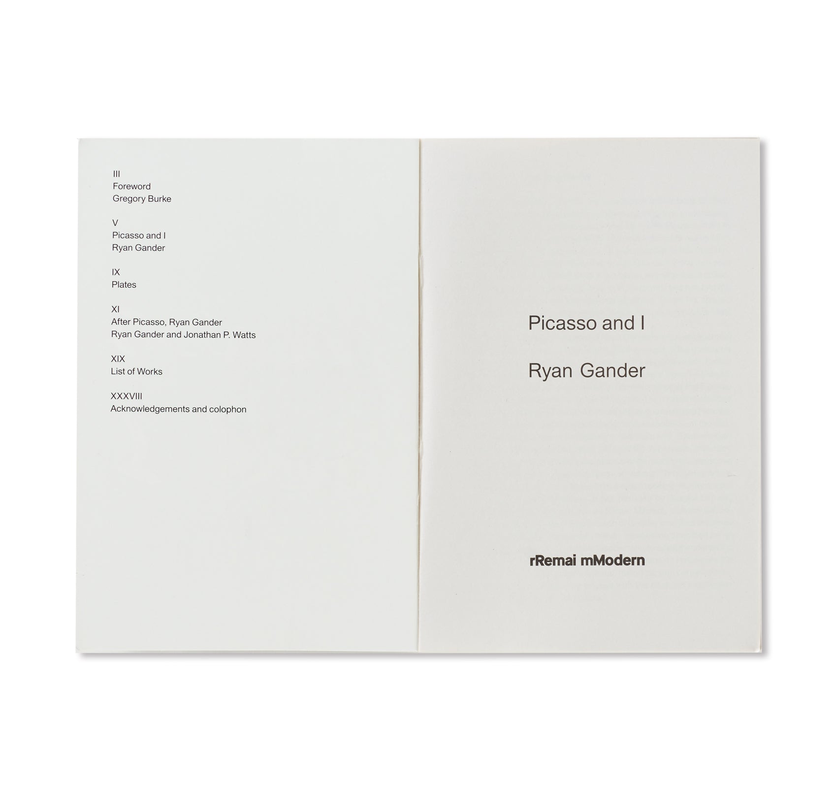 PICASSO AND I by Ryan Gander