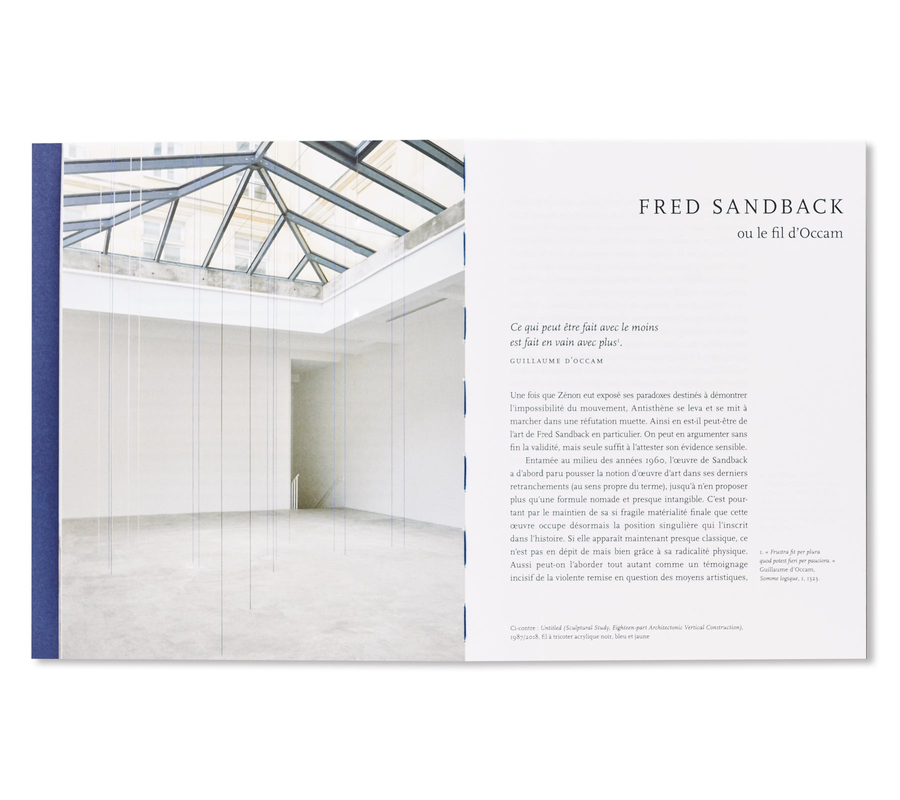 FRED SANDBACK: OU LE FIL D’OCCAM by Valerie Mavridorakis