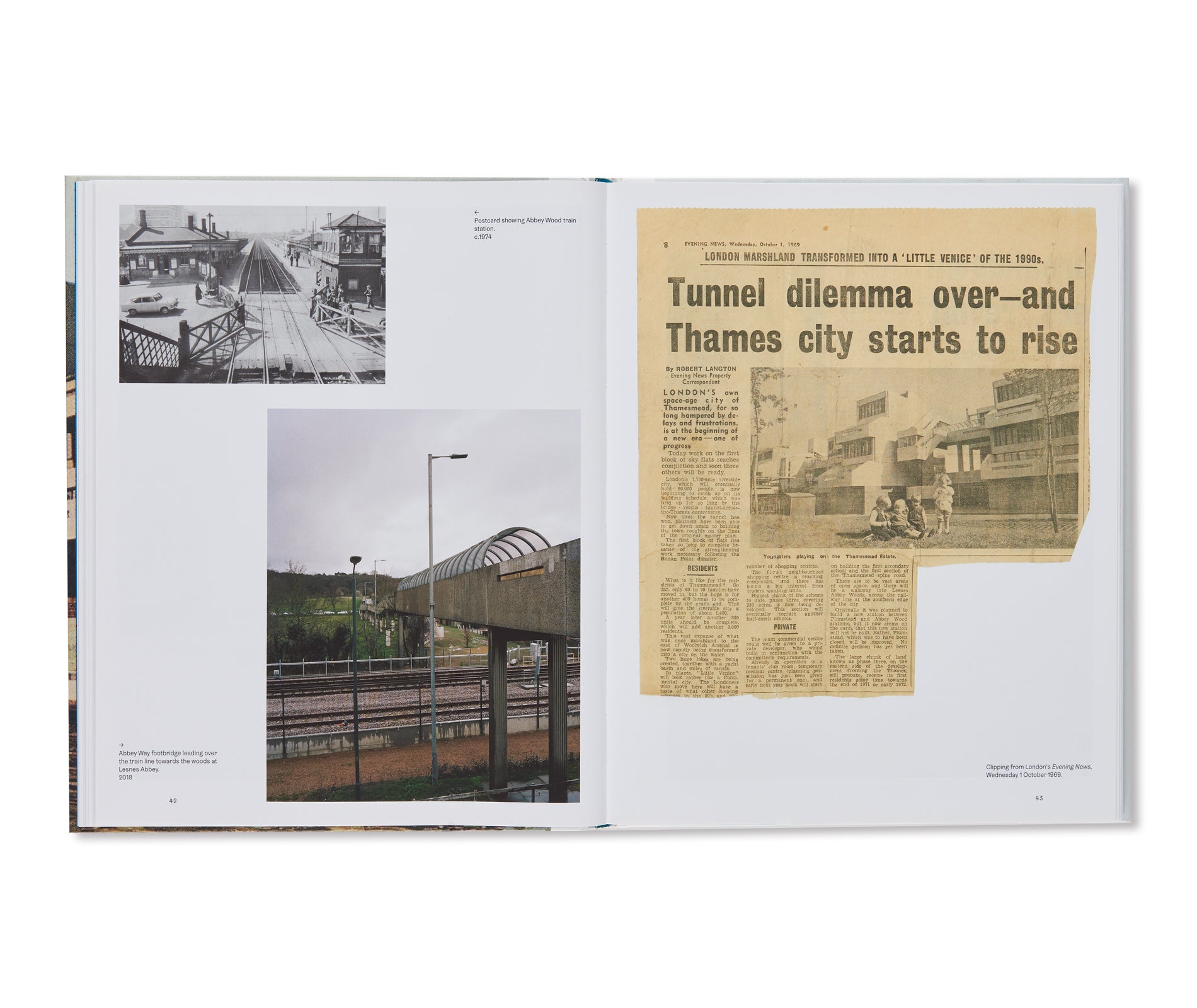 THE TOWN OF TOMORROW 50 YEARS OF THAMESMEAD by Peter Chadwick, Ben Weaver, Tara Darby, John Grindrod