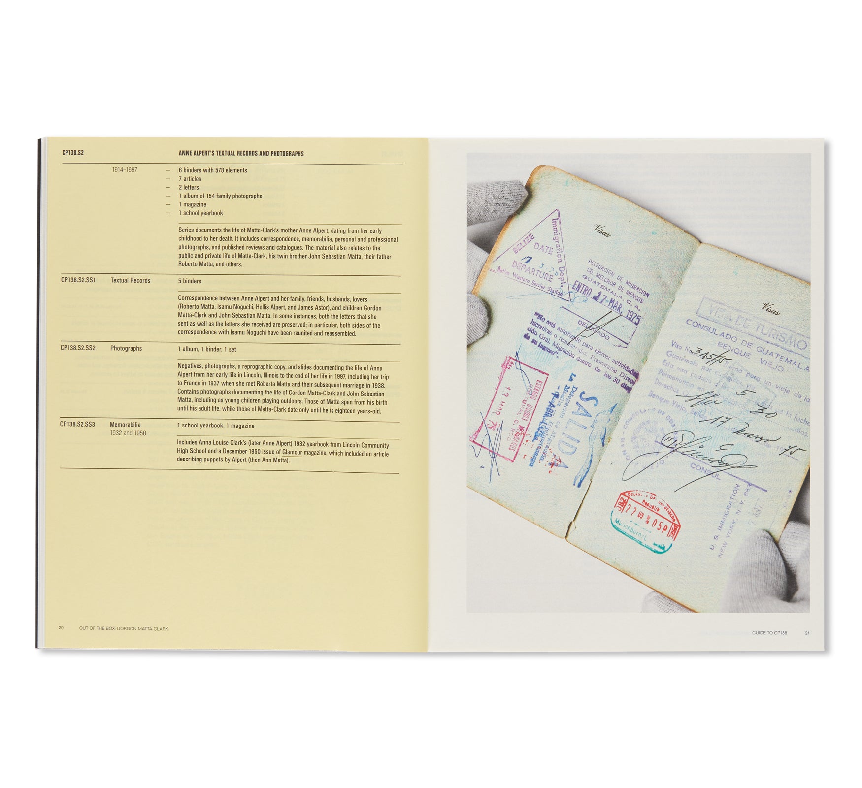 CP138 GORDON MATTA-CLARK: READINGS OF THE ARCHIVE by Gordon Matta-Clark