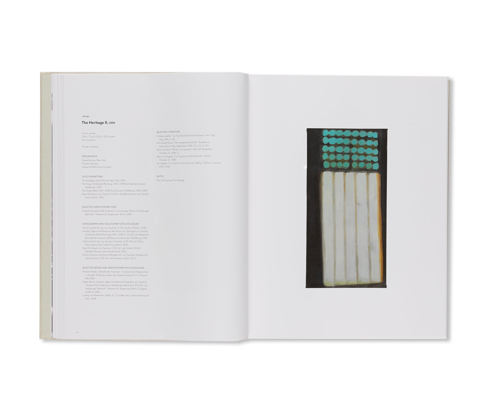 LUC TUYMANS: CATALOGUE RAISONNÉ OF PAINTINGS VOLUME 2, 1995–2006 by Luc Tuymans