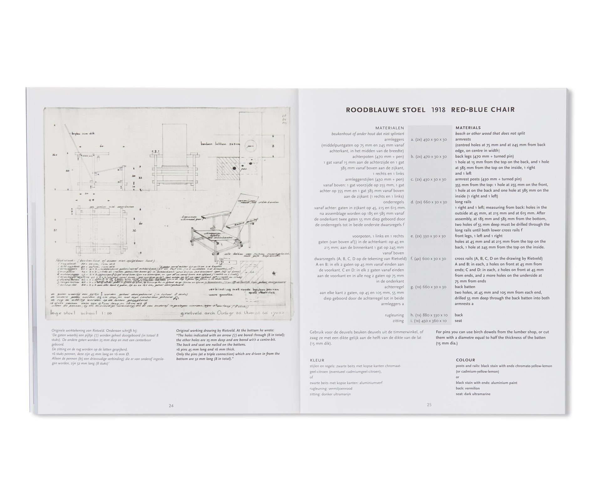 HOW TO CONSTRUCT RIETVELD FURNITURE by Peter Drijver, Johannes Niemeijer