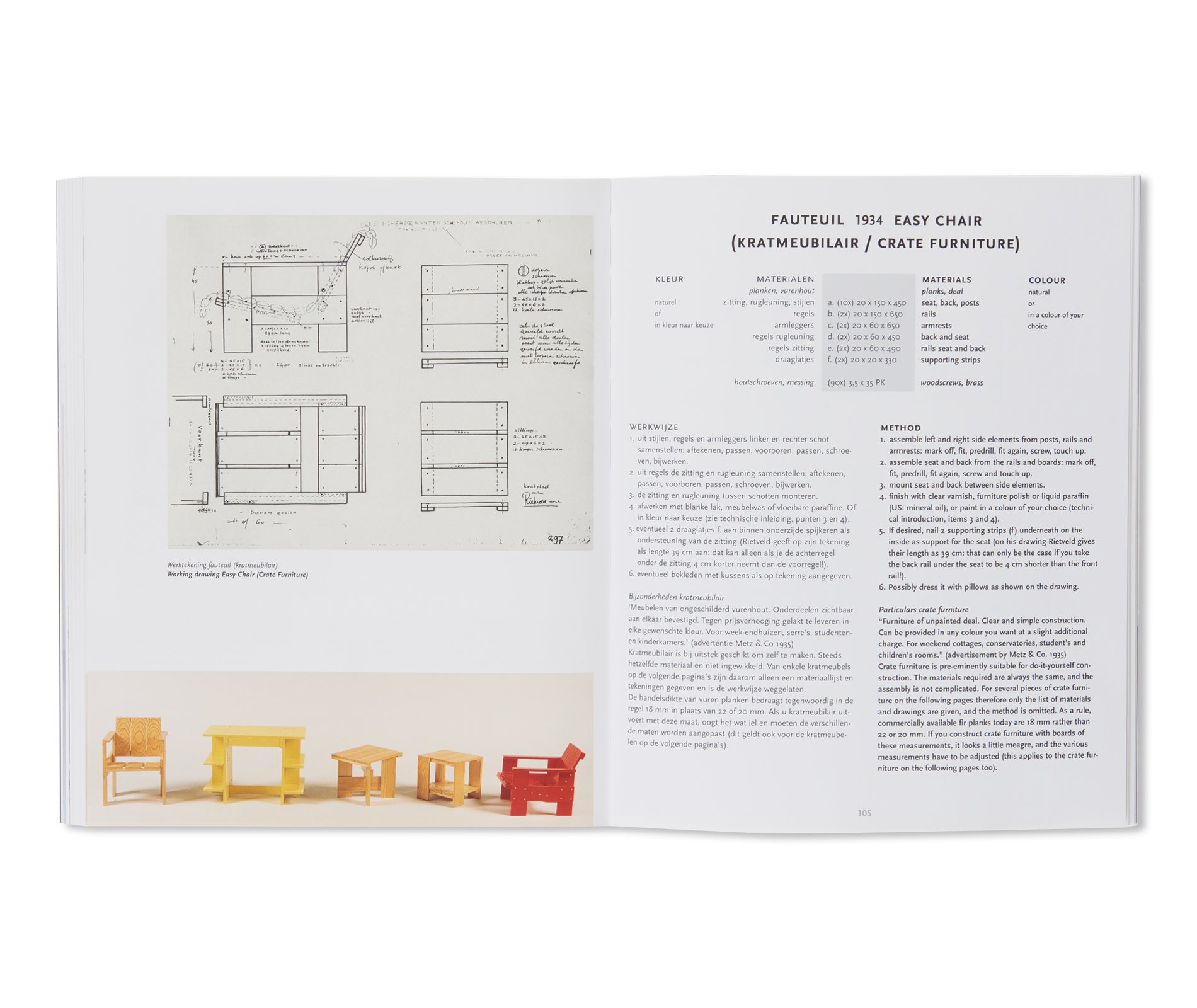 HOW TO CONSTRUCT RIETVELD FURNITURE by Peter Drijver, Johannes Niemeijer