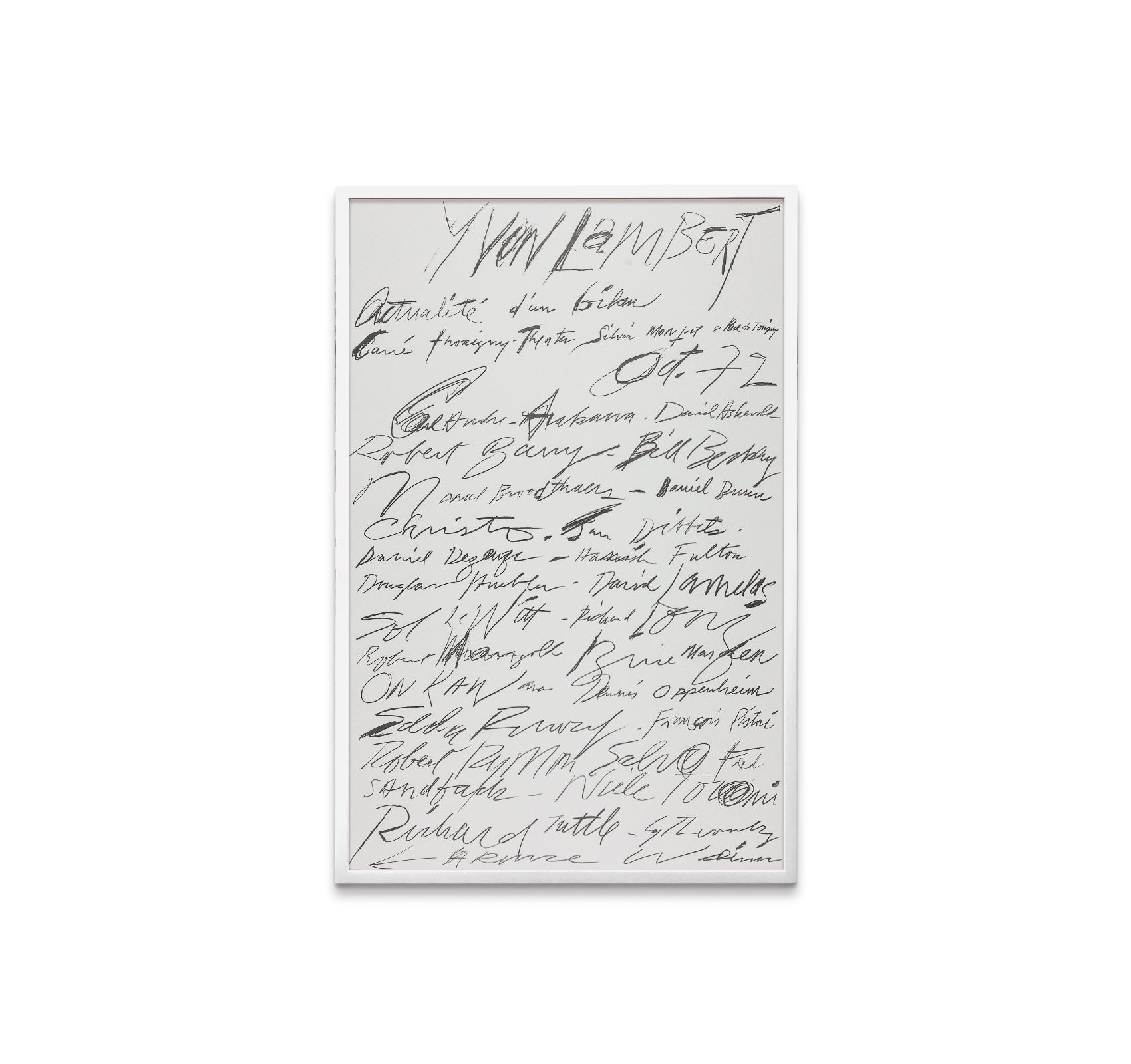 ACTUALITÉ D'UN BILAN PRINT (1972) by Cy Twombly [REPRINTED EDITION]