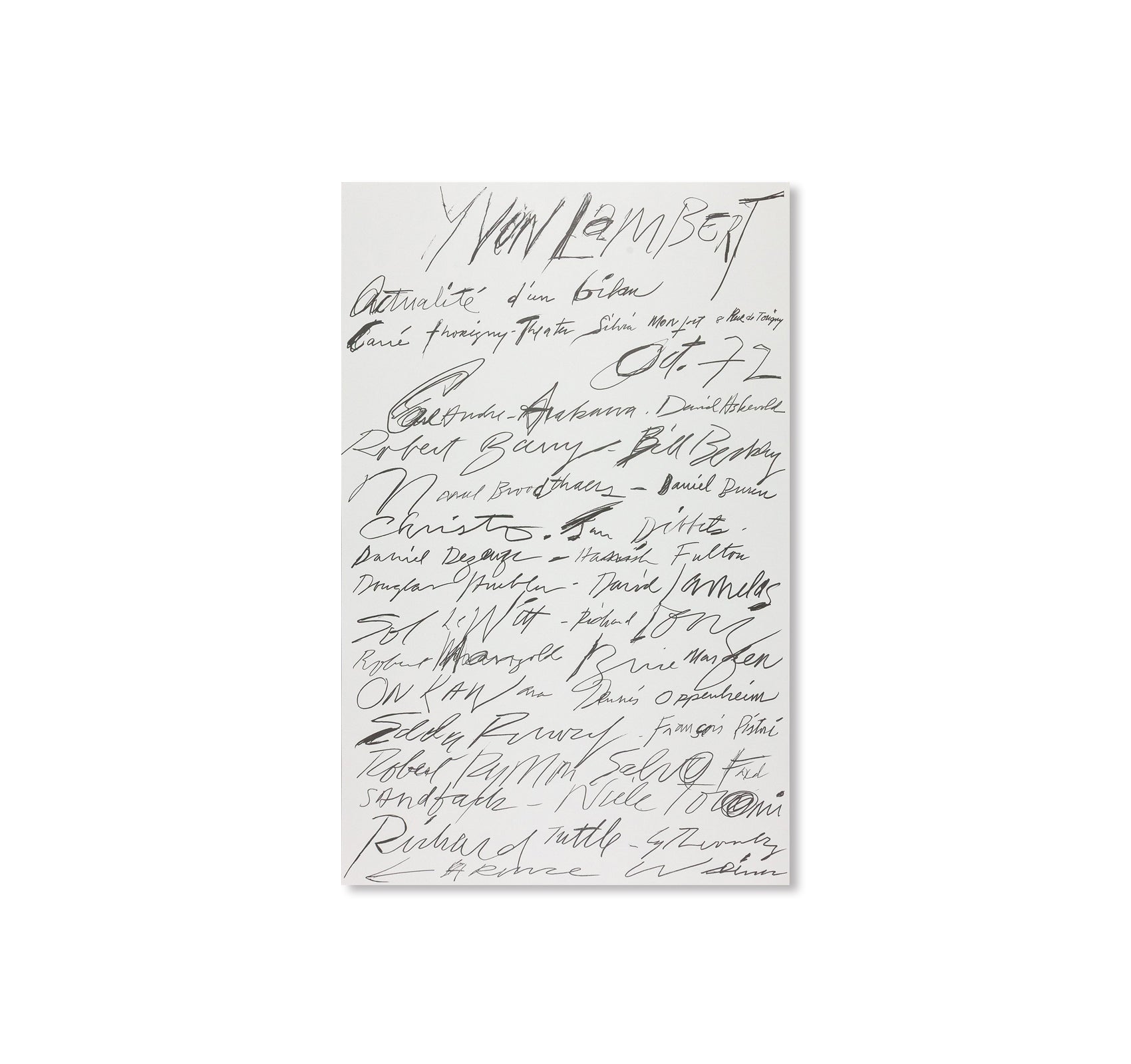 ACTUALITÉ D'UN BILAN PRINT (1972) by Cy Twombly [REPRINTED EDITION]