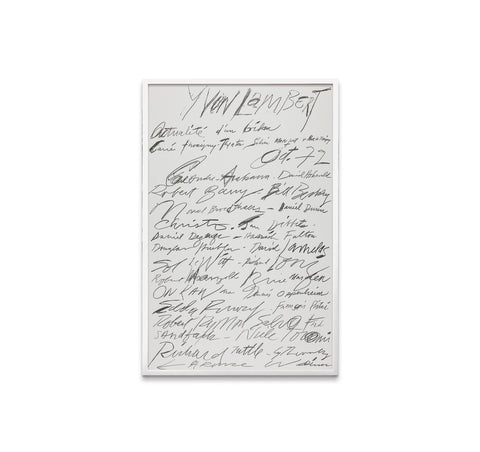 ACTUALITÉ D'UN BILAN PRINT (1972) by Cy Twombly [REPRINTED EDITION]