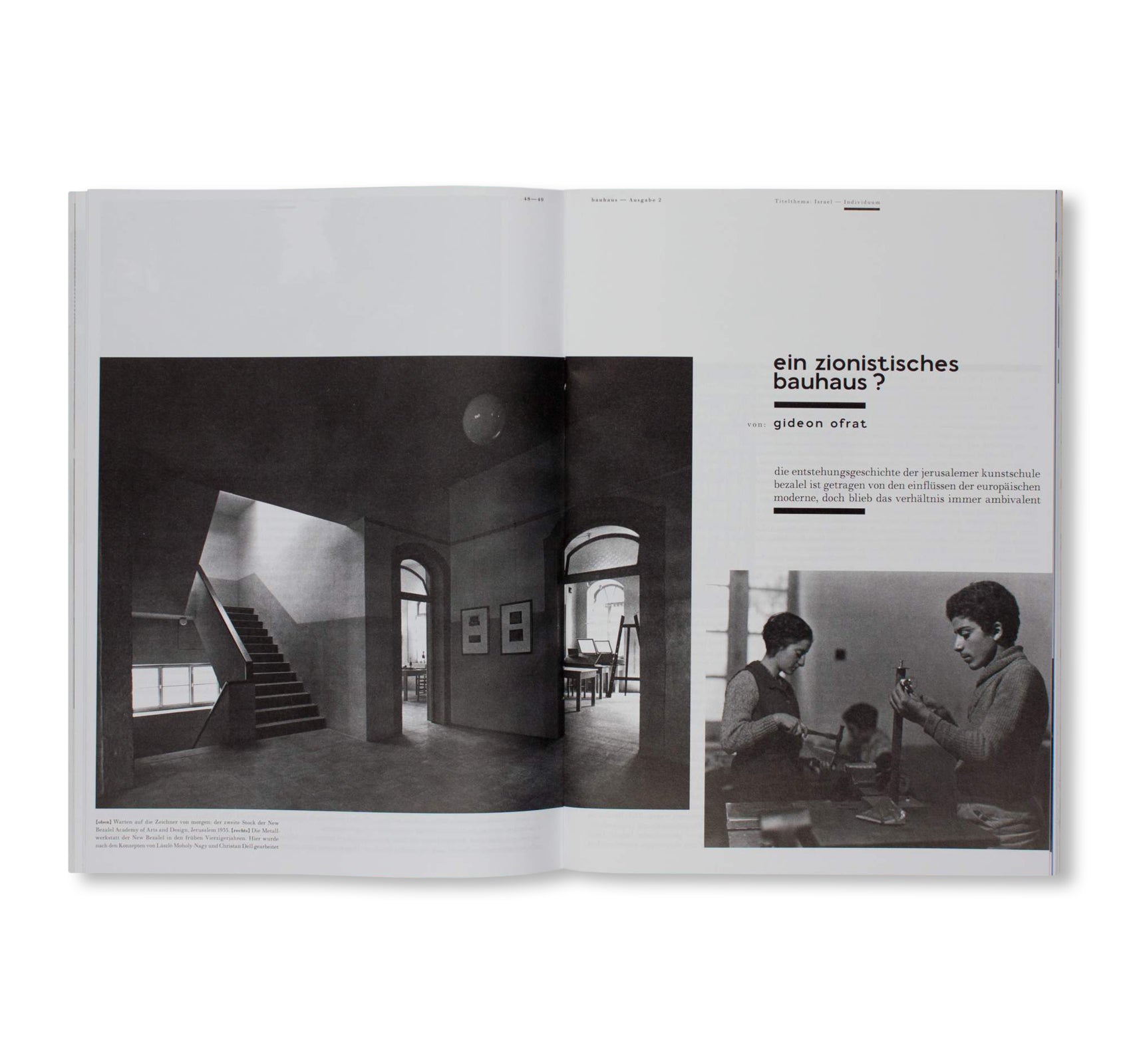 ISRAEL - BAUHAUS 2. The Bauhaus Dessau Foundation's Magazine by Stiftung Bauhaus Dessau