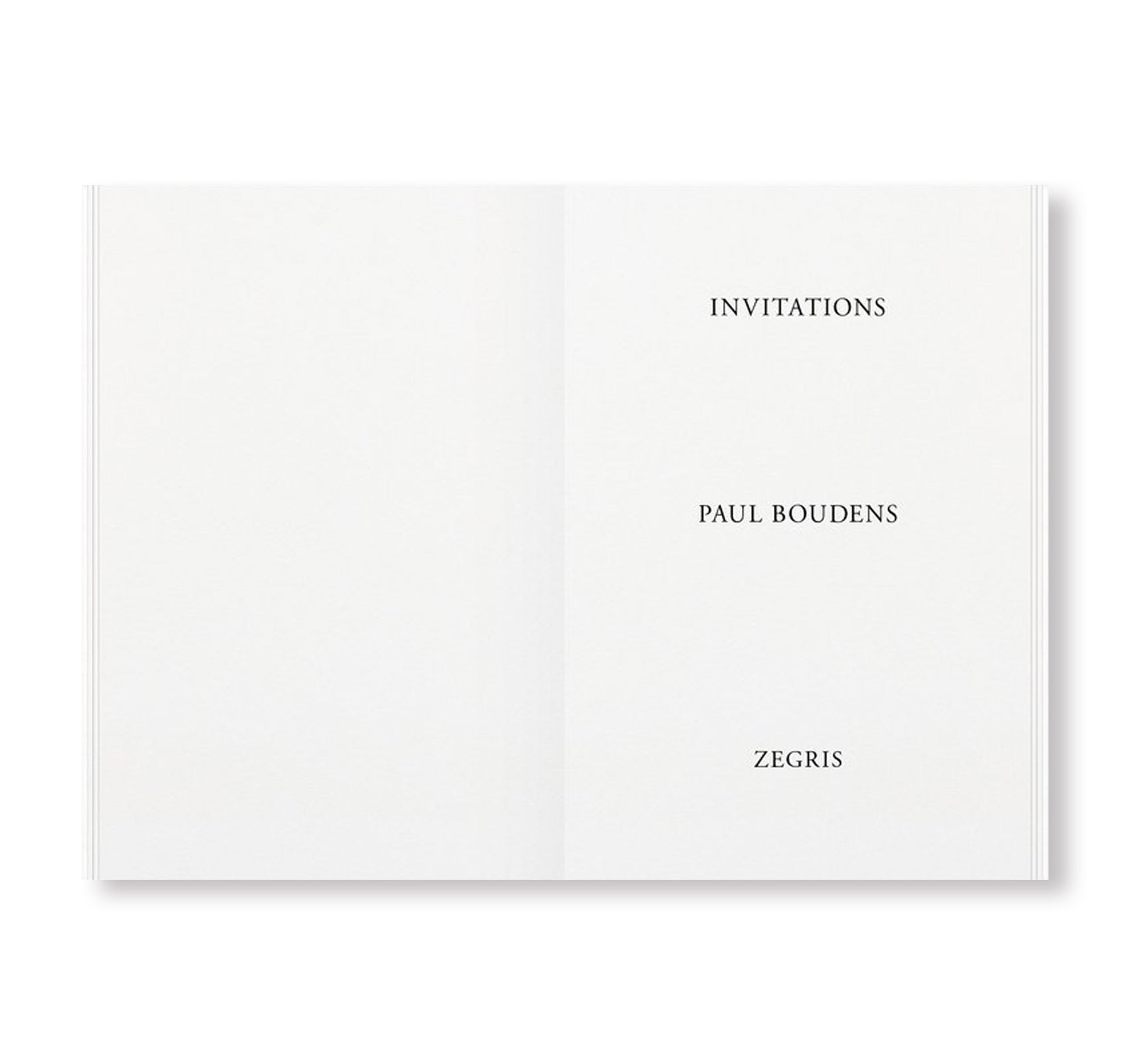 INVITATIONS by Paul Boudens