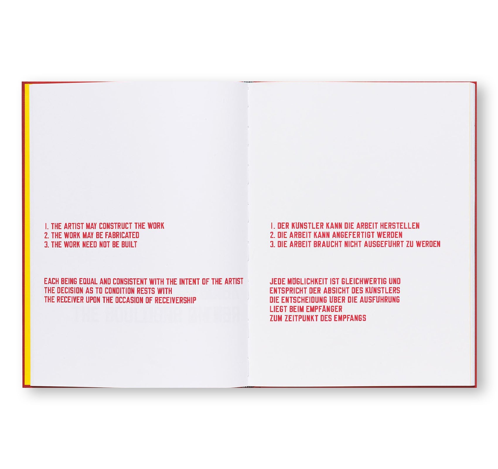 WHEREWITHAL | WAS ES BRAUCHT by Lawrence Weiner