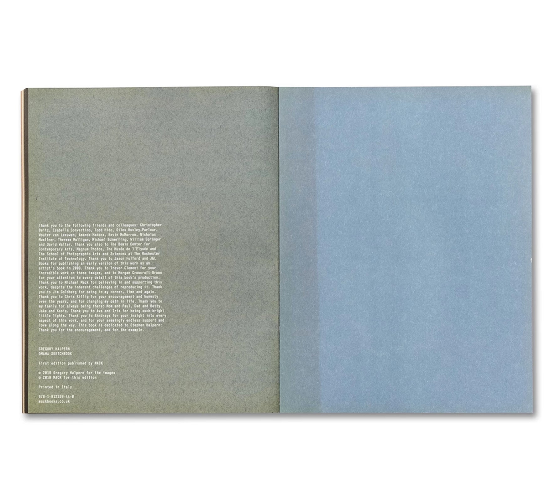 OMAHA SKETCHBOOK by Gregory Halpern [SPECIAL BOOK EDITION]