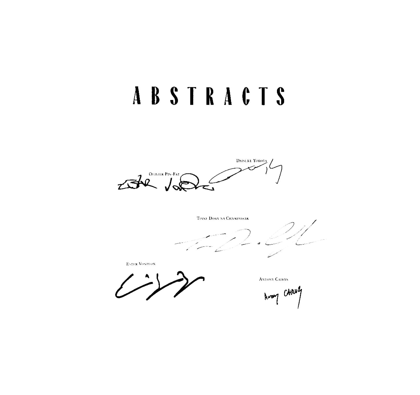 ABSTRACTS by AM projects [SIGNED BY ALL 5 PHOTOGRAPHERS]