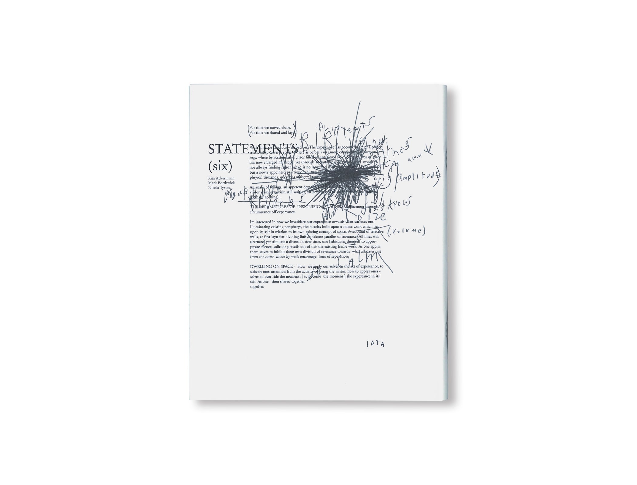 STATEMENTS (SIX) by Rita Ackermann, Mark Borthwick, Nicola Tyson