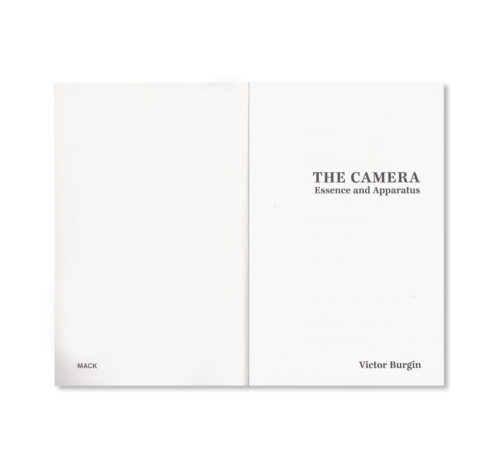 THE CAMERA: ESSENCE AND APPARATUS by Victor Burgin